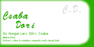 csaba dori business card